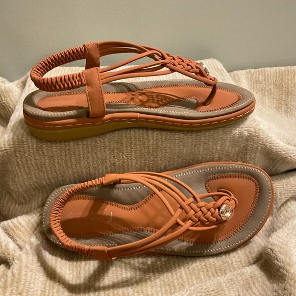 Socofy Sandals Flats - Size - 7 - Picture 3 of 4